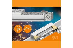 The integrated metal protective strip on the drylin SLX and ZLX axes completely covers the guide and protects the bearing and drive from external influences such as falling small parts or coarse dirt. 
