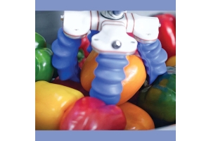 The high hygiene suitability of the mGrip product family allows for applications such as handling fruit and vegetables.